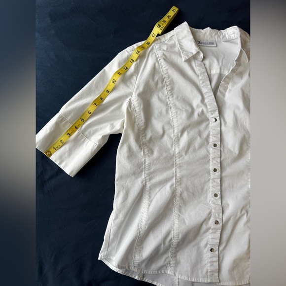 Classic Cream Button Down Shirt for Women - Picture 6 of 8